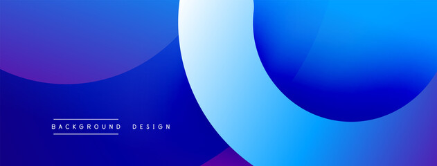 Abstract overlapping lines and circles geometric background with gradient colors