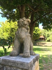 Fototapeta na wymiar 護国神社の狛犬、沖縄