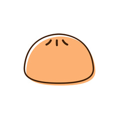 Steamed Bun logo design. Steamed Bun vector. Steamed Bun symbol. Steamed Bun on white background.