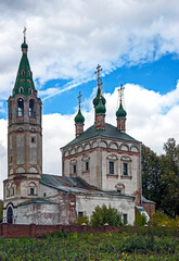 Fototapeta na wymiar St Trinity church. Late XVII - early XVIII century. City of Serpukhov, Russia 