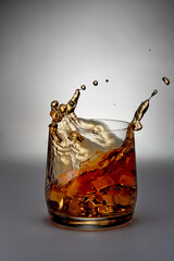Nice splash in glass with whisky