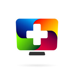 Fototapeta premium medical screen logo design template