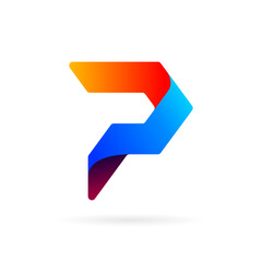 arrow letter p logo symbol