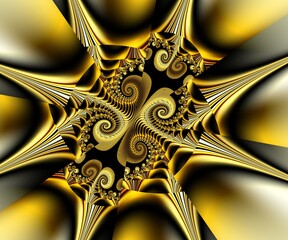 Computer generated abstract colorful fractal artwork