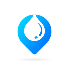 water location logo design template