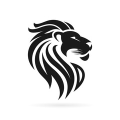 lion head logo design template, lion vector logo icon