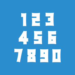 Set of icons numbers hand drawing. Vector illustration eps 10