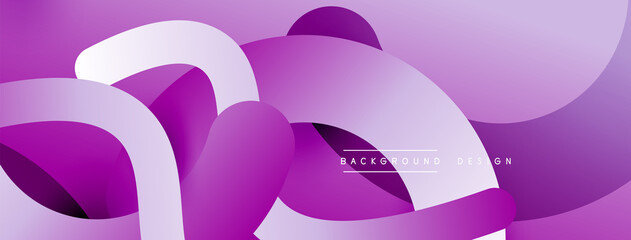 Abstract overlapping lines and circles geometric background with gradient colors