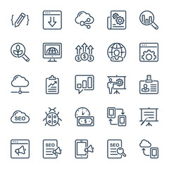 Outline icons for SEO & Web.