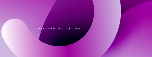 Abstract overlapping lines and circles geometric background with gradient colors