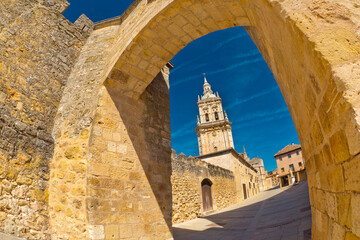 Street Scene, Tipycal Architecture, Old Town, El Burgo de Osma, Soria, Castilla y León, Spain,...