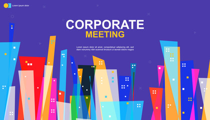 Abstract cover design. Business background. Colorful elements. Announcement conference. Conference design template. poster business meeting banner. Vector illustration.