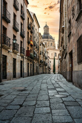 Fototapeta na wymiar Street in the town of Salamanca in Spain - Travel concept