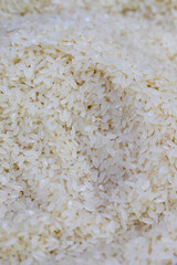 Close-up grains of rice. Rice as background texture