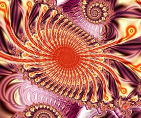 Computer generated abstract colorful fractal artwork