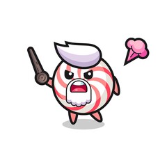 cute candy grandpa is getting angry