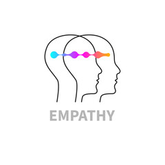 Empathy concept. Psychology icon. Therapy symbol