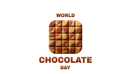 Abstract Brown Logo World Chocolate Day Background Vector Design Style For Poster Or Postcard