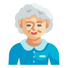 grandmother flat icon