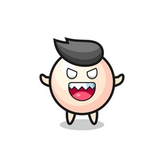 illustration of evil pearl mascot character