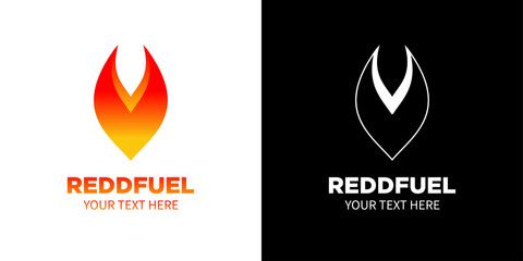 petrol logo fire symbol , simple fire icon for energy company