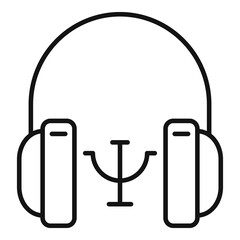 Psychological support online icon, outline style