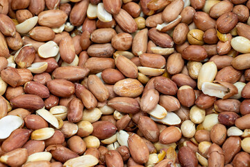 Peanut. close up. Peanuts as background texture