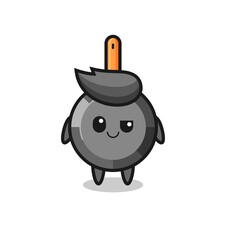 Fototapeta premium frying pan cartoon with an arrogant expression