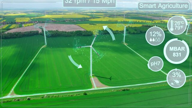Intelligent digital farming technology with futuristic management of sensor data collection by artificial intelligence to control the quality of crop growth and harvest. 