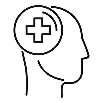 Psychological treatment icon, outline style