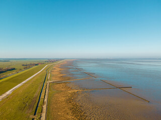 Fototapeta premium Jadebusen - Dronenaufnahme - Nordsee