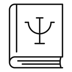 Psychological book icon, outline style
