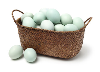 Salted duck eggs on white background 