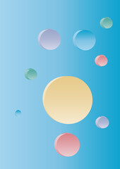 Abstract background of multicolored circles for the design of textiles, posters, websites.3D.