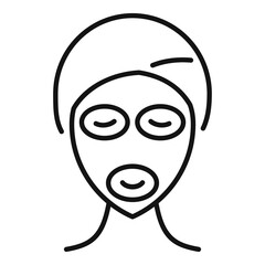 Nourishing face mask icon, outline style