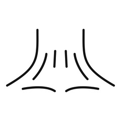 Neck lifting icon, outline style