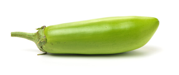Ripe eggplant isolated on a white background