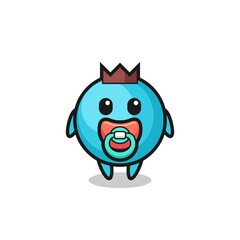 baby blueberry cartoon character with pacifier