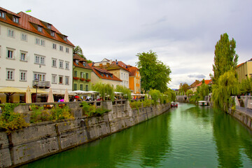 Beautiful view of  Ljubljana city in Slovenia