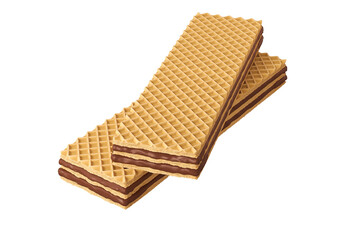 wafer chocolate Milk, design element for Food product with Clipping path