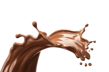 Fotobehang splash of chocolate or Cocoa © Anusorn