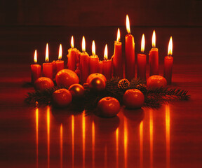 Brennende Kerzen