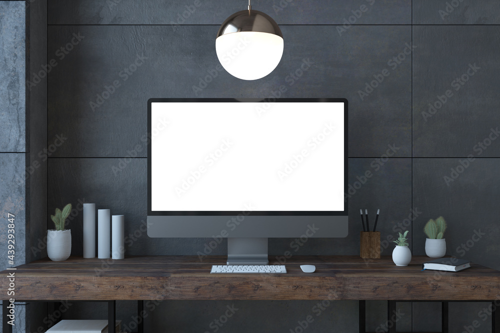 Poster white screen computer