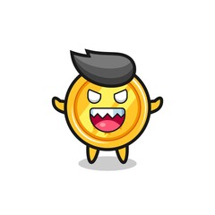 illustration of evil medal mascot character