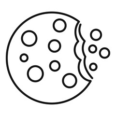 Cookie icon, outline style