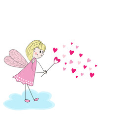 Hada con varita mágica.