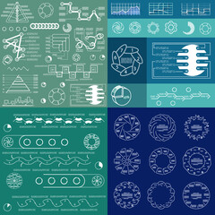 Elements for business data visualization, Modern infographic des