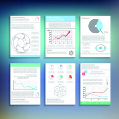 Elements for business data visualization, Modern infographic des