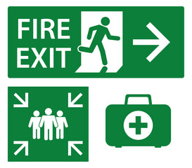 fire exit warning sign