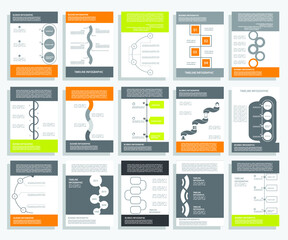Elements for business data visualization, Modern infographic des